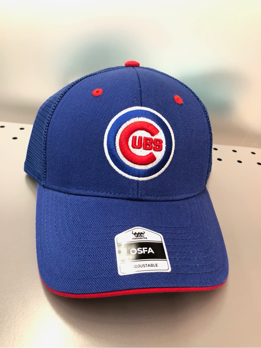 NEW MLB Chicago Cubs Mesh Back Trucker Hat Cap Blue Men’s